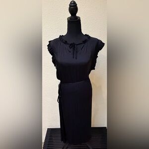 Croft & Barrow Ruffle Sleeveless Black Dress